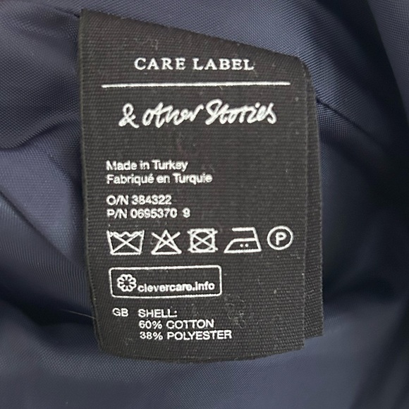 & Other Stories Navy Striped Blazer Twee Workwear Size 6 NWT - Picture 11 of 11